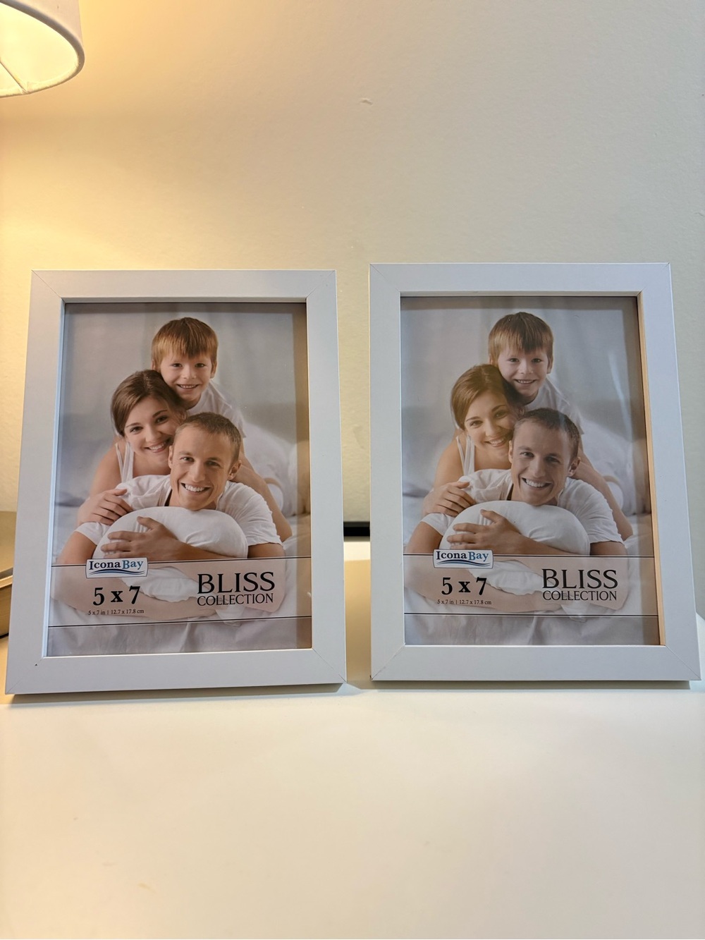 Icona Bay Bliss Collection White 5x7 Picture Frame - Set of 2